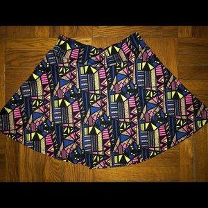 Colorful Tribal Skater Skirt SOLD